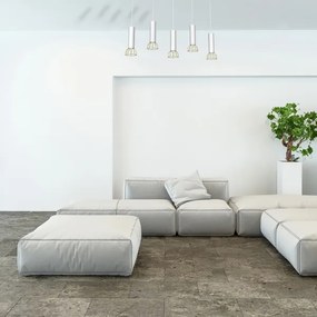 Lustră pe cablu DANTE 5xGU10/25W/230V albă/aurie