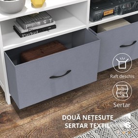 Suport Dulap TV pentru Televizoare de pana la 45”, cu Sertare Pliabile si Rafturi de Depozitare pentru Camera de Zi, Dormitor HOMCOM | Aosom Romania