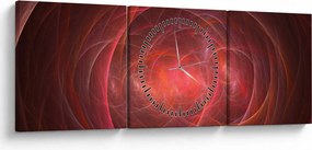 Tabloul modern abstract (cu ceas) (90x30 cm)