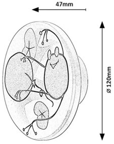Aplica camera copii motiv broscuta si baloane Froggo LED CCT