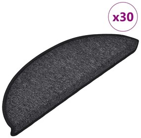 vidaXL Covorașe scară 30 buc Antracit 56x17x3 cm