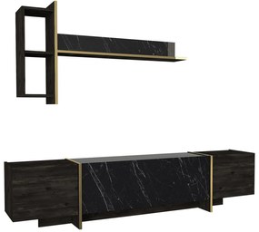 Mobilier living Vivaldi (Negru + Auriu). 1073515