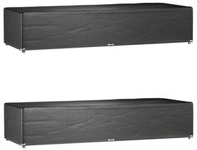 vidaXL Huse șezlong, 2 buc, 12 ocheți, 205x75x40 cm, polietilenă