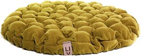 Pernă relaxare cu bile de masaj Linda Vrňáková Bloom, ø 75 cm, galben