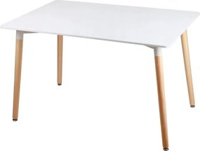 OFERTA Masa de dining alba BERGEN 120x80 cm calitate II