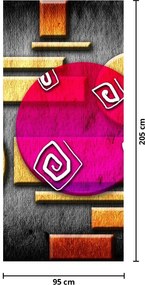 Fototapet pentru ușă - Simboluri istorice abstract (95x205cm)