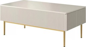 Masuta de cafea Nicole 120 cm - cashmir / picioare aurii