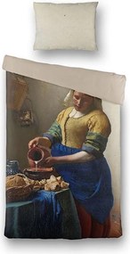 Lenjerie de pat din satin de bumbac VERMEER ART COLLECTION Dimensiune lenjerie de pat: 2 buc 60 x 70 cm | 200 x 200 cm