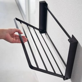Raft pentru baie negru mat de montat pe perete din oțel Tower – YAMAZAKI