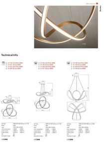 Lustră LED pe cablu Redo 01-1784 pe cablu NUCLEO LED/55W/230V alb