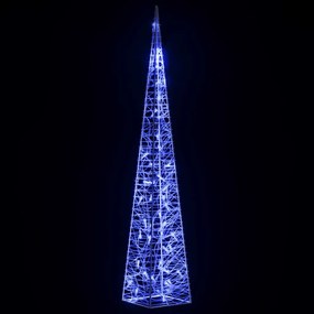 Con de lumina cu LED decorativ, albastru, 90 cm, acril 1, Albastru, 90 cm
