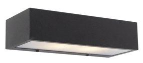 Lampa de perete dreptunghiulară de design neagră 25cm - Houx