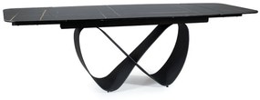 Masa extensibila Infinity Ceramic negru/negru mat - L160-240 cm