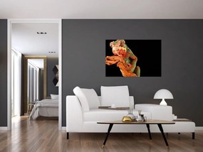 Tablou cu cameleon pe creangă (90x60 cm)