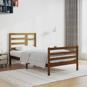 3105853 vidaXL Cadru de pat, maro miere, 100x200 cm, lemn masiv