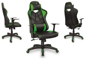 CONNECT IT CGC-0700-GR - Scaun gaming LeMans Pro negru/verde