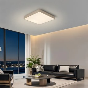 Brilagi-LED Plafonieră LED POOL, 36W, 230V, 3000-6000K, 40x40 cm, bej, cu dimmer și telecomandă