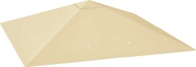 Outsunny Acoperiș de schimb pentru pavilion 3 x 3 m rezistent la apă acoperiș pavilion UPF30+ husă de schimb țesătură Oxford, 370 g/m², Bej | Aosom Romania