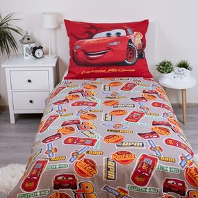 Lenjerie de pat pentru copii roșie din bumbac pentru pat de o persoană 140x200 cm Cars "Legend" – Jerry Fabrics