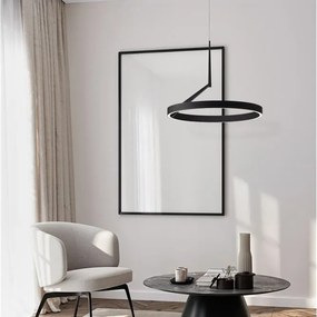 Lustra circulara aluminiu negru LED CCT ADALIZ 60cm