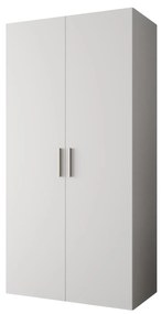 Dulap de haine 100 cm Borry 1 (alb + Argintiu). 1125748