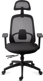 Scaun de birou ergonomic din mesh cu brațe 3D și spătar rabatabil OFF 404 negru