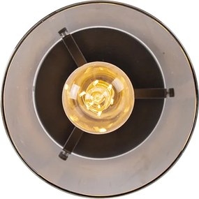 Plafonieră inteligentă neagră cu sticlă fumurie, incl. Wifi ST64 - Dome