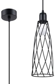 Lustră pe cablu Sollux SL.1165 SUBA 1xE27/15W/230V negru