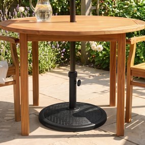 Outsunny Bază pentru Umbrelă cu Buton Reglabil, Ø46x34 cm, Negru | Aosom Romania