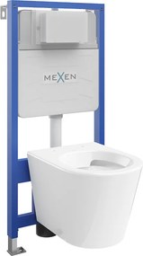 Mexen Rico set incastrat WC cadru Fenix Slim cu vas WC, alb lucios - 6103372XX00