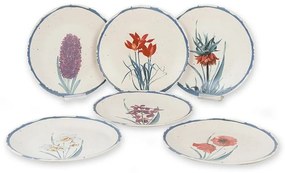 Set 6 farfurii din ceramică My Ceramic Flower, ø 25 cm