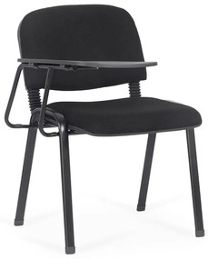 Scaun conferință negru HRC 606 cu măsuță rabatabilă și cadru metalic