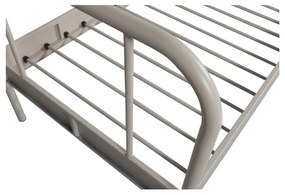 Pat bej din metal cu somieră 90x200 cm Mata – WOOOD