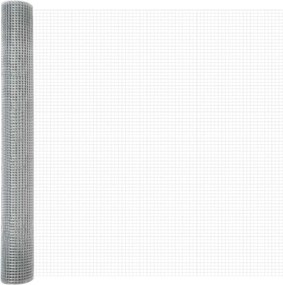 vidaXL Gard din sârmă sudată Argintiu 1.2 x 50 m