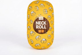 Perna de calatorie BEER NECK ROLL 30x15 cm, galben