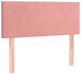 345743 vidaXL Tăblie de pat, roz, 80x5x78/88 cm, catifea