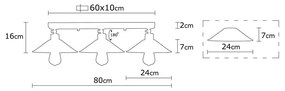 Plafonieră în culoarea bronz cu abajur din metal ø 24 cm Berceste – Opviq lights