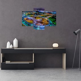 Tablou panorama orașului nocturn (90x60 cm)