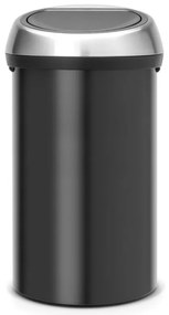 Cos de gunoi Brabantia Touch Bin 647251, 60 L, Deschidere lina si silentioasa, Negru/inox