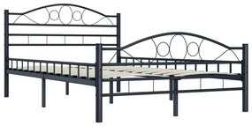 285287 vidaXL Cadru de pat, negru, 120 x 200 cm, oțel