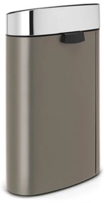 Coș de gunoi gri cu senzori de atingere din oțel 40 l Touch Bin – Brabantia