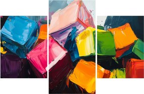 Tablou - Cuburi colorate (90x60 cm)