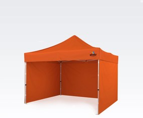 Cort pavilion pliabil 3x3m - cu 3 pereți - Portocaliu