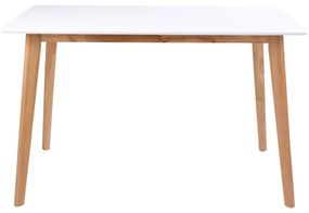 Masă dining cu blat alb Bonami Essentials Vojens, 120 x 70 cm
