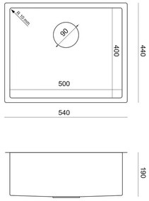 Chiuveta inox ANTHONY 60 auriu