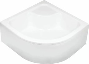 Cadita dus semirotunda Deante Deep alb 80x80 cm
