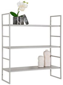 Rafturi Beja, oțel, gri rece, 3 rafturi 48x17x55 cm