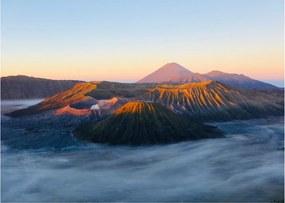 Tablou pe sticlă cu muntele Bromo în Indonesia (70x50 cm)
