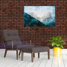 Tablou - Munte desenat (90x60 cm)