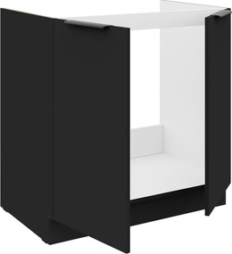 Dulap de chiuvetă, negru, SIBER 80 ZL 2F BB